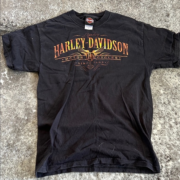 Harley-Davidson Other - Harley-Davidson Black and Orange Short Sleeve Tee